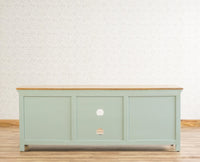 Alexandria Solid Wood TV Cabinet- Four Drawer Furniselan - Silt-Green