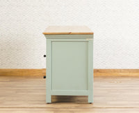 Alexandria Solid Wood TV Cabinet- Four Drawer Furniselan - Silt-Green