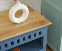 Alexandria Solid Wood TV Cabinet- Two Drawer Furniselan China-Blue