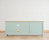 Alexandria Solid Wood TV Cabinet- Two Drawer Furniselan Silt-Green