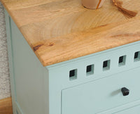 Alexandria Solid Wood TV Cabinet- Two Drawer Furniselan Silt-Green