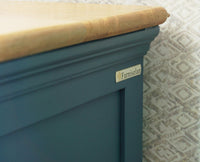 Alexandria Solid Wood TV Cabinet- Two Drawer Furniselan China-Blue