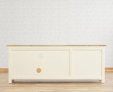 Alexandria Solid Wood TV Cabinet- Two Drawer Furniselan - Frosty White