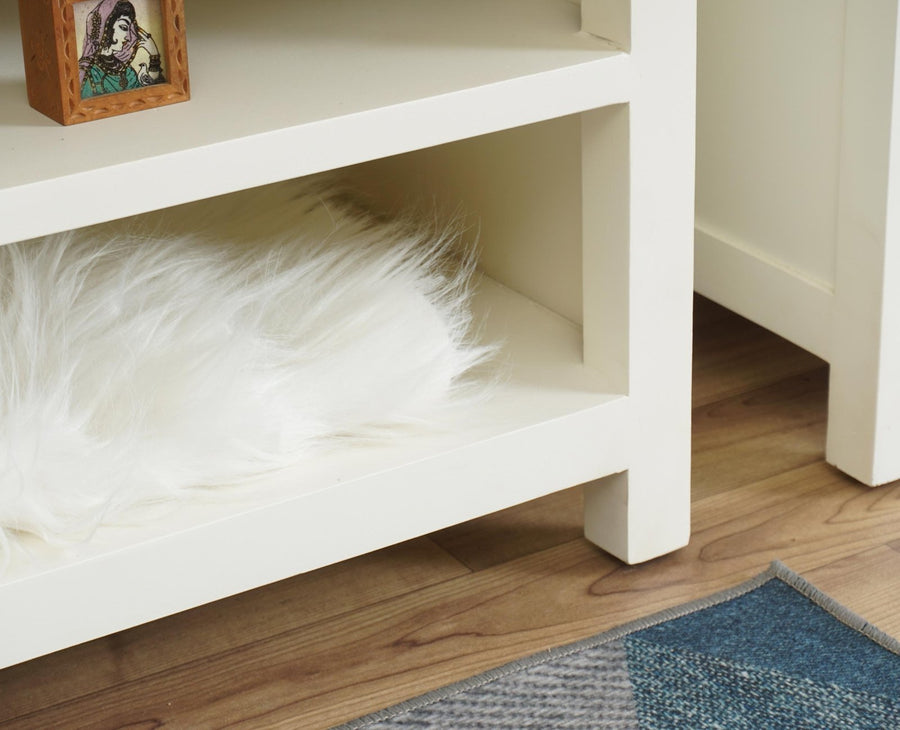 Alexandria Solid Wood TV Cabinet- Two Drawer Furniselan - Frosty White