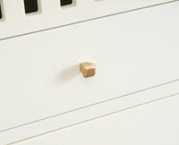 Alexandria Solid Wood TV Cabinet- Two Drawer Furniselan Milky-White