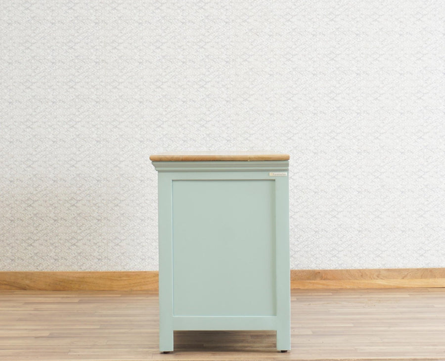Alexandria Solid Wood TV Cabinet- Two Drawer Furniselan Silt-Green