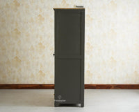 Alexandria Solid Wood Wardrobe Two Drawer Two Door Furniselan- Slate Grey