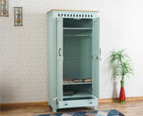 Alexandria Solid Wood Wardrobe Two Drawer Two Door Furniselan Silt-Green