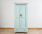 Alexandria Solid Wood Wardrobe Two Drawer Two Door Furniselan Silt-Green