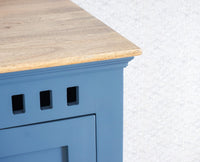 Alexandria Solid Wood Wardrobe Two Drawer Two Door Furniselan China-Blue