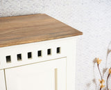 Alexandria Solid Wood Wardrobe Two Drawer Two Door Furniselan - Frosty White