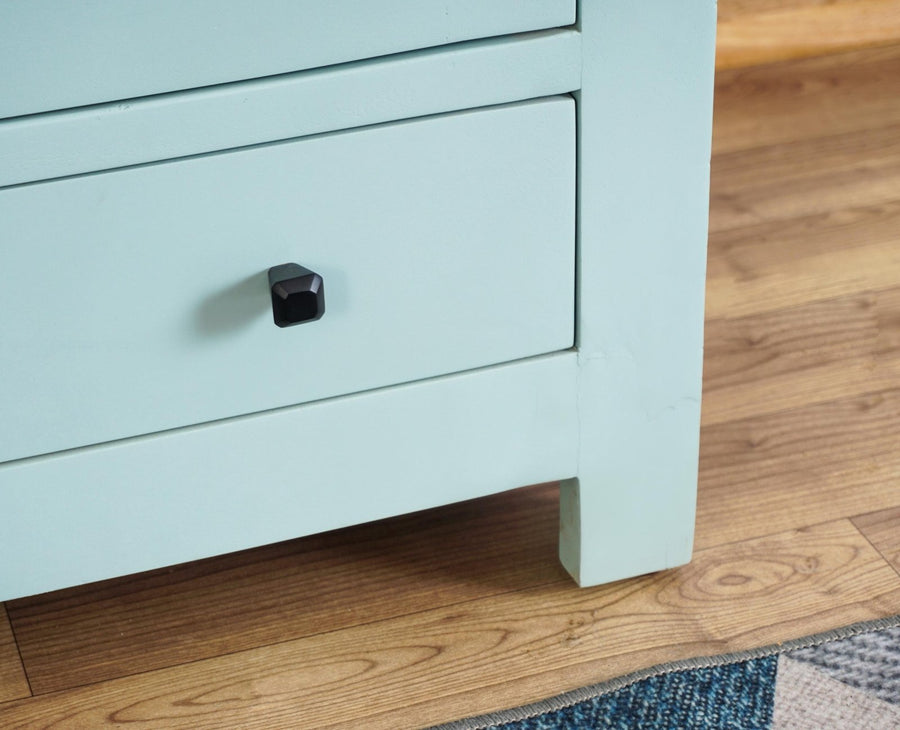 Alexandria Solid Wood Wardrobe Two Drawer Two Door Furniselan Silt-Green