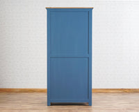 Alexandria Solid Wood Wardrobe Two Drawer Two Door Furniselan China-Blue