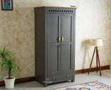 Alexandria Solid Wood Wardrobe Two Drawer Two Door Furniselan- Slate Grey