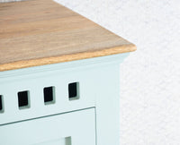 Alexandria Solid Wood Wardrobe Two Drawer Two Door Furniselan Silt-Green
