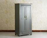 Alexandria Solid Wood Wardrobe Two Drawer Two Door Furniselan- Slate Grey