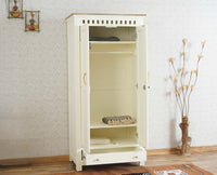 Alexandria Solid Wood Wardrobe Two Drawer Two Door Furniselan Milky-White