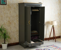 Alexandria Solid Wood Wardrobe Two Drawer Two Door Furniselan- Slate Grey