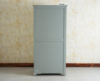 Alexandria Solid Wood Wardrobe Two Drawer Two Door Furniselan - Cool Grey