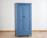 Alexandria Solid Wood Wardrobe Two Drawer Two Door Furniselan China-Blue