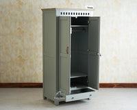 Alexandria Solid Wood Wardrobe Two Drawer Two Door Furniselan - Cool Grey