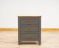 Alexandria Wooden Bedside Table Furniselan Slate-Grey