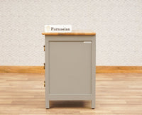 Alexandria Wooden Bedside Table Furniselan Cool-Grey