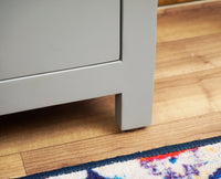 Alexandria Wooden Bedside Table Furniselan Cool-Grey
