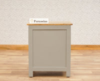 Alexandria Wooden Bedside Table Furniselan Cool-Grey