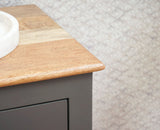Alexandria Wooden Bedside Table Furniselan Slate-Grey