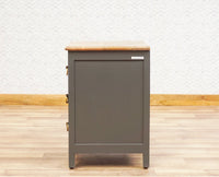 Alexandria Wooden Bedside Table Furniselan Slate-Grey