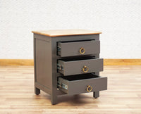 Alexandria Wooden Bedside Table Furniselan Slate-Grey
