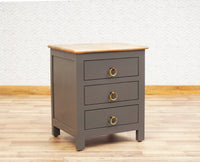 Alexandria Wooden Bedside Table Furniselan Slate-Grey