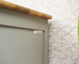Alexandria Wooden Bedside Table Furniselan Cool-Grey