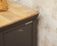 Alexandria Wooden Bedside Table One Drawer - Furniselan Slate-Grey
