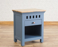 Alexandria Wooden Bedside Table One Drawer Furniselan  China-Blue