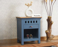 Alexandria Wooden Bedside Table One Drawer Furniselan  China-Blue