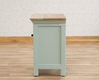 Alexandria Wooden Bedside Table One Drawer Furniselan Silt-Green