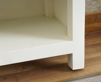 Alexandria Wooden Bedside Table One Drawer Furniselan Milky-White