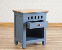 Alexandria Wooden Bedside Table One Drawer Furniselan  China-Blue