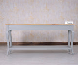 Alexandria Wooden Console Table Three Drawer - Console Table - Furniselan Cool-Grey