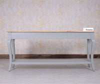 Alexandria Wooden Console Table Three Drawer - Console Table - Furniselan Cool-Grey