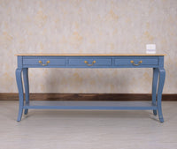 Alexandria Wooden Console Table Three Drawer - Console Table - Furniselan China-Blue