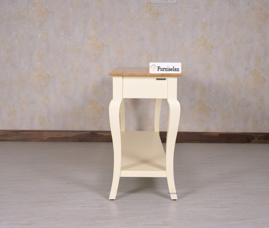 Alexandria Wooden Console Table Three Drawer - Console Table - Furniselan - Frosty White