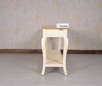Alexandria Wooden Console Table Three Drawer - Console Table - Furniselan Milky-White