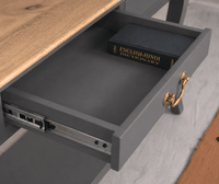 Alexandria Wooden Console Table Three Drawer - Console Table - Furniselan Slate-Grey