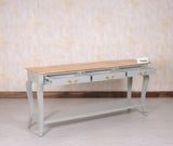 Alexandria Wooden Console Table Three Drawer - Console Table - Furniselan Cool-Grey