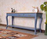 Alexandria Wooden Console Table Three Drawer - Console Table - Furniselan China-Blue