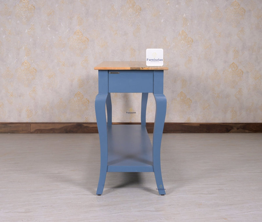 Alexandria Wooden Console Table Three Drawer - Console Table - Furniselan China-Blue