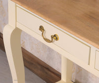 Alexandria Wooden Console Table Three Drawer - Console Table - Furniselan Milky-White